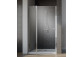 Drzwi przesuwne do wnęki Radaway Furo Black DWJ RH 100, prawe, ze ścianką, 100x200cm, okrągły uchwyt, szkło przejrzyste, profil czarny