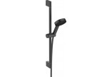 Zestaw prysznicowy Hansgrohe Pulsify Select 105 3jet Relexation, słuchawka z wężem i drążkiem 65cm, czarny mat