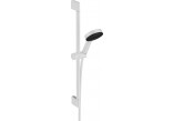 Zestaw prysznicowy Hansgrohe Pulsify Select 105 3jet Relexation, słuchawka z wężem i drążkiem 65cm, biały mat