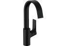 Bateria umywalkowa Hansgrohe Vivenis, stojąca, jednouchwytowa, wysokość 300mm, obracana wylewka, komplet odpływowy, czarny mat