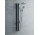 Panel prysznicowy z deszczownicą Novellini Line 2, 22x7,5xH150 cm do montażu na ścianie lub w narożniku - srebrny, pasek czarny 