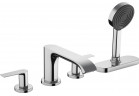 Bateria wannowa 4-otworowa Hansgrohe Vivenis, montaż na brzegu wanny, sBox, 2 wyjścia wody, chrom