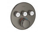 Bateria podtynkowa Grohe Grohtherm SmartControl termostatyczna 3-odbiorniki wody kolor Brushed hard graphite 