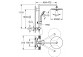 System prysznicowy Grohe Euphoria System 260, natynkowy, bateria termostatyczna, 2 wyjścia wody, chrom