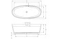 Wanna wolnostojąca Riho Oval, 160x72cm, Solid Surface, biała