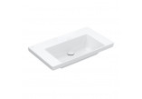 Umywalka meblowa Villeroy & Boch Subway 3.0, 80x47cm, bez przelewu, bez otworu na armaturę, Weiss Alpin