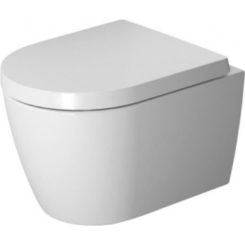 Miska wisząca WC Duravit ME by Starck Compact, 48x36cm, Rimless, bez rantu, mocowanie Durafix, biała