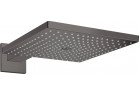 Deszczownica Hansgrohe Raindance E 30 cm kwadratowa z ramieniem ściennym, czarny chrom szczotkowany