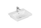 Umywalka wisząca/meblowa Villeroy & Boch Subway 3.0, 55x44cm, z przelewem, otwór na armaturę, Weiss Alpin CeramicPlus