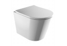 Miska wisząca WC Omnires Tampa, 52x36cm, bezkołnierzowa, z deską wolnoopadającą, biały połysk