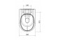 Miska wisząca WC Omnires Tampa, 52x36cm, bezkołnierzowa, z deską wolnoopadającą, biały połysk