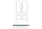 Front do kabiny prysznicowej Radaway Nes 8 Black KDS I 140,  drzwi lewe, szkło przejrzyste, 1400x2000mm, czarny profil