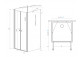 Drzwi kabiny prysznicowej Radaway Eos DWD+S, 80cm, dwuskrzydłowe, szkło przejrzyste, profil chrom