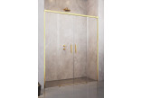 Drzwi prysznicowe do wnęki Radaway Idea Gold DWD, 140cm, rozsuwane, szkło przejrzyste, profil złoty