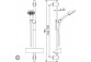 Zestaw natryskowy Oras Optima, słuchawka 3-funkcyjna z drążkiem 764mm, mydelniczką i wężem 175cm, chrom