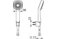 Zestaw natryskowy Oras Apollo Style, słuchawka 3-funkcyjna z drążkiem 764mm, mydelniczką i wężem 175cm, chrom