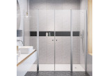 Komplet ścianek dla drzwi prysznicowych do wnęki Radaway Eos DWD II 930, wysokość 1950mm, profil chrom
