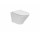 Miska podwieszana WC Roca Gap Round Compacto Rimless, 48x35,5cm, bez kołnierza, z deską slim, biała