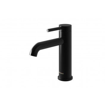 Bateria umywalkowa Kohlman Roxin Black, stojąca, wysokość 150mm, korek automatyczny, czarny