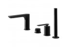 Bateria Kohlman Experience Black wannowo-prysznicowa 4-otworowa, czarny