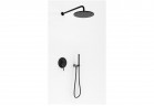 AXEL BLACK Zestaw prysznicowy z deszczownicą 30cm