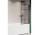 Parawan nawannowy Radaway Nes 8 Black PNJ I Factory, prawy, szkło przejrzyste, czarna kratka, 80x150cm, czarny profil