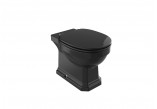 Miska do kompaktu WC Roca Carmen Black Rimless, 67x37cm, odpływ podwójny, czarna