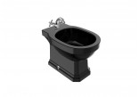 Miska stojąca WC Roca Carmen Black Rimless, 56x37cm, odpływ podwójny, czarna