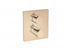 Termostatyczna bateria wannowo-prysznicowa Roca Insignia, podtynkowa, 2 wyjścia wody, rose gold