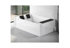 Wanna wolnostojąca z hydromasażem Novellini Divina Dual Natural Air, 190x140cm, montaż lewy, ze stelażem, system przelewowy, kaskada, bateria z kaskadą i słuchawką, obudowa 4-częściowa, biały połysk