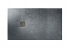 Brodzik prostokątny Roca Terran, 180x100cm, kompozytowy, Stonex, z syfonem, szary łupek