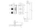 Termostatyczny system natryskowy Omnires Contour, natynkowy, 2 wyjscia wody, deszczownica okrągła 250mm, słuchawka 1-funkcyjna, antracyt