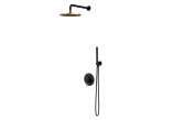 System prysznicowy Omnires Y, podtynkowy, 2 wyjścia wody, deszczownica 25cm, słuchawka 1-funkcyjna, czarny/złoty