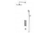 Termostatyczny system prysznicowy Omnires Y, podtynkowy, 2 wyjścia wody, deszczownica 25cm, słuchawka 5-funkcyjna, chrom