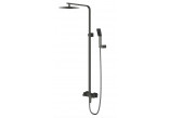 System prysznicowy Omnires Parma, natynkowa, 2 wyjścia wody, deszczownica 20x20cm, słuchawka 3-funkcyjna, grafit