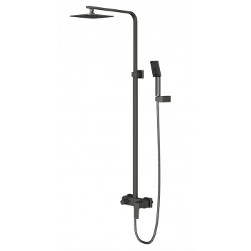 Termostatyczny system prysznicowy Omnires Fresh, podtynkowy, 3 wyjścia wody, deszczownica 25x25cm 2-funkcyjna, słuchawka 3-funkcyjna, 4 dysze boczne, chrom