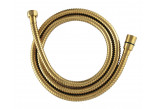 Wąż prysznicowy Omnires, 150 cm, w osłonie stalowej, złoty szczotkowany