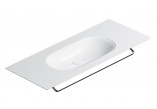 Umywalka wisząca Catalano Horizon, 125x50cm, bez przelewu, bez otworu na baterię, biały połysk