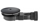 Syfon do brodzika Radaway R400 Slim czarny, wys. 40 mm