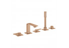Bateria wannowa 5-otworowa Grohe Allure, w wyjścia wody, wylewka 143mm, brushed warm sunset