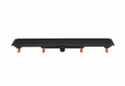 Odpływ liniowy JOMOTech Exclusive 85 cm z maskownicą 2-stronną Flis - czarny mat 