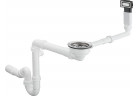 Manualny komplet odpływowy Hansgrohe D14-10, z przelewem, stal szlachetna