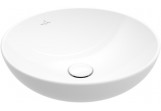 Umywalka nablatowa Villeroy & Boch Loop & Friends, okrągła, 38cm, z przelewem, Weiss Alpin CeramicPlus