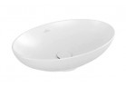 Umywalka nablatowa Villeroy & Boch Loop & Friends, 56x38cm, owalna, z przelewem, Stone White CeramicPlus
