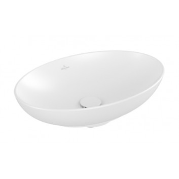 Umywalka nablatowa Villeroy & Boch Loop & Friends, 56x38cm, z przelewem, Ebony CeramicPlus