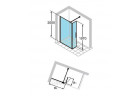 Huppe Walk-in Design Pure 130 chrom szkło przezroczyste Anti Plaque