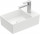 Umywalka ścienna Villeroy & Boch Memento 2.0, 40x26cm, bez przelewu, otwór na baterię, Weiss Alpin CeramicPlus