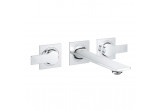 Bateria umywalkowa 3-otworowa Grohe Allure, podtynkowa, wylewka 208mm, chrom