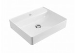 Umywalka nablatowa Excellent Rima 2.0, 60x40cm, bez przelewu, otwór na baterię, śnieżnobiały
