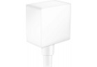 Przyłącze węża Hansgrohe FixFit Square bok 64 mm, biały mat